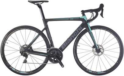 Bianchi Aria Disc 105 matt svart/celeste/mörkgrå 55 cm från Bianchi