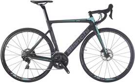 Bianchi Aria Disc 105 matt svart/celeste/mörkgrå 55 cm